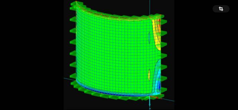Calculs aux éléments finis pour des verres courbes pour Verre et Métal près de Paris (Ile de France)