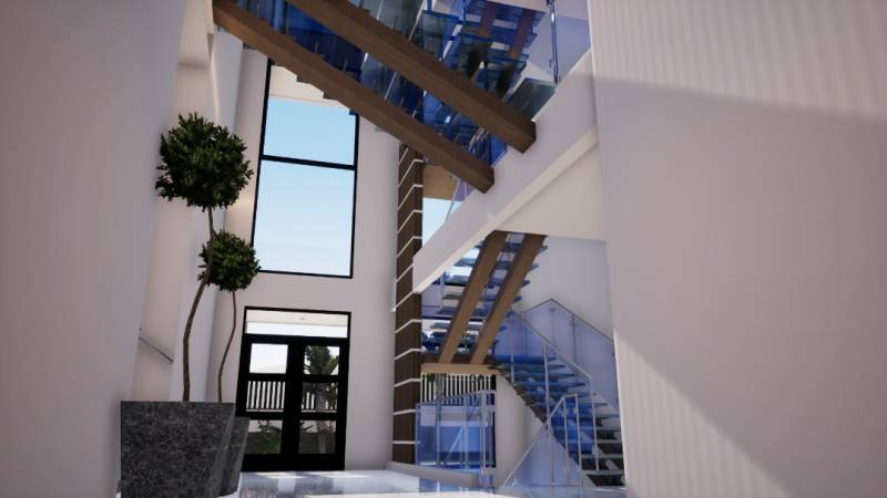 Expertise sur escaliers en verre dans un hôtel de luxe proche de Bordeaux