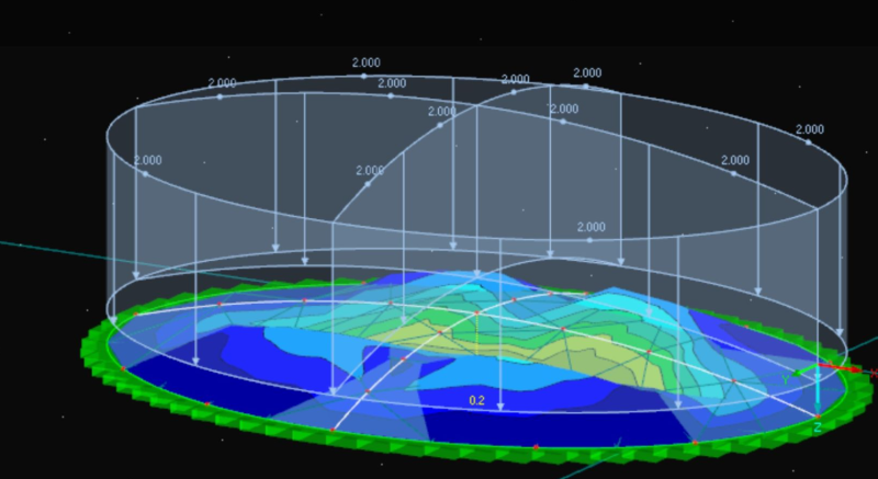 calculs d’un vitrage isolant pour une coupole 4879 X 2987