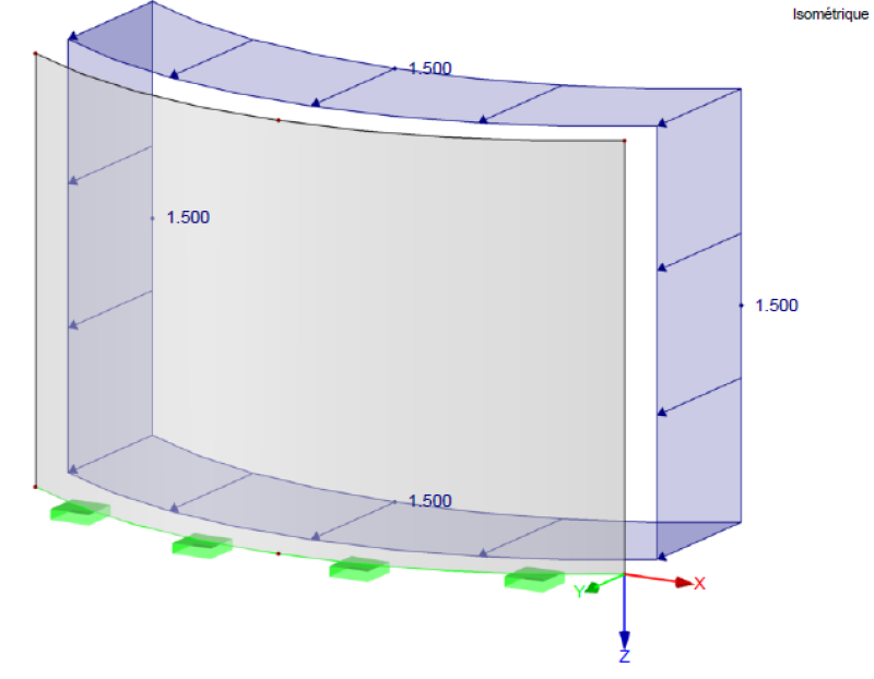 Développement d'un verre courbe pris en pince basse uniquement à France